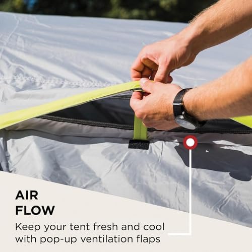 Coleman Darwin 3+ Camping Tent | 3 Person | Extended Porch Gear Storage | Full Waterproof Fly | 5-10 Min Setup | All-Season Polyester Dome | Green - Image 4