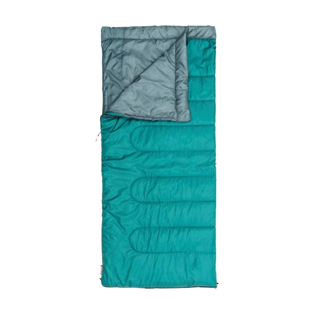 Coleman Atlantic Polyester Sleeping Bag | -10°C to 8°C Temperature Rating | Adult Size Rectangular Design | Camping & Travel Use | Blue