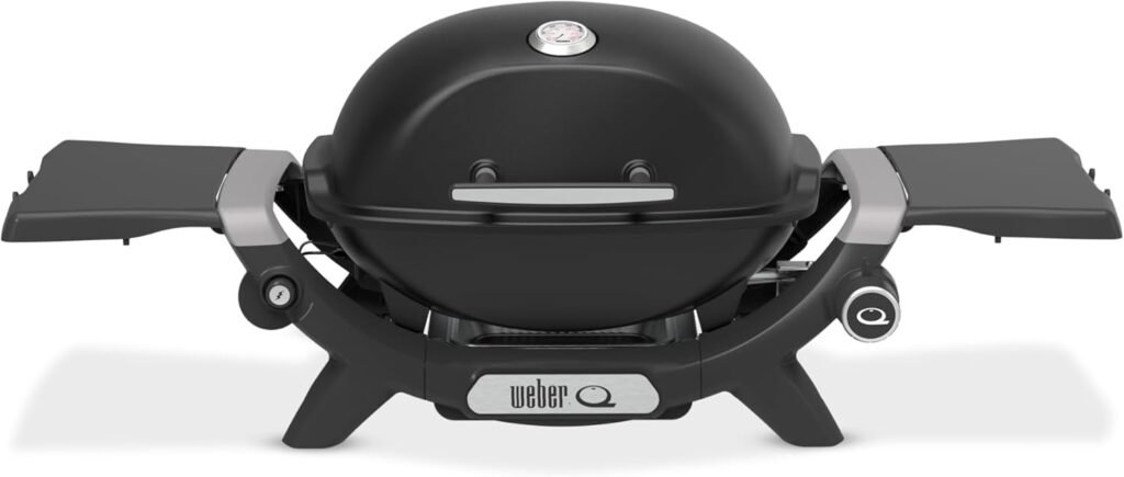 Weber Q 1200 Portable Gas Grill (Model 1501205) – Compact LPG BBQ Grill with Porcelain-Enameled Cast Iron Grates