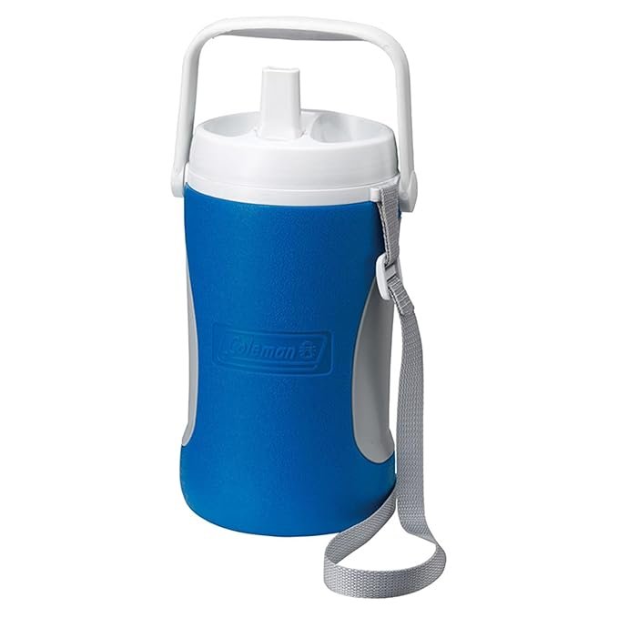 Coleman Performance Jug | 0.5 Gallon / 1.8L | Insulated Water Jug | Secure Lid | Carry Handle | For Camping, Travel & Outdoor Hydration | Blue