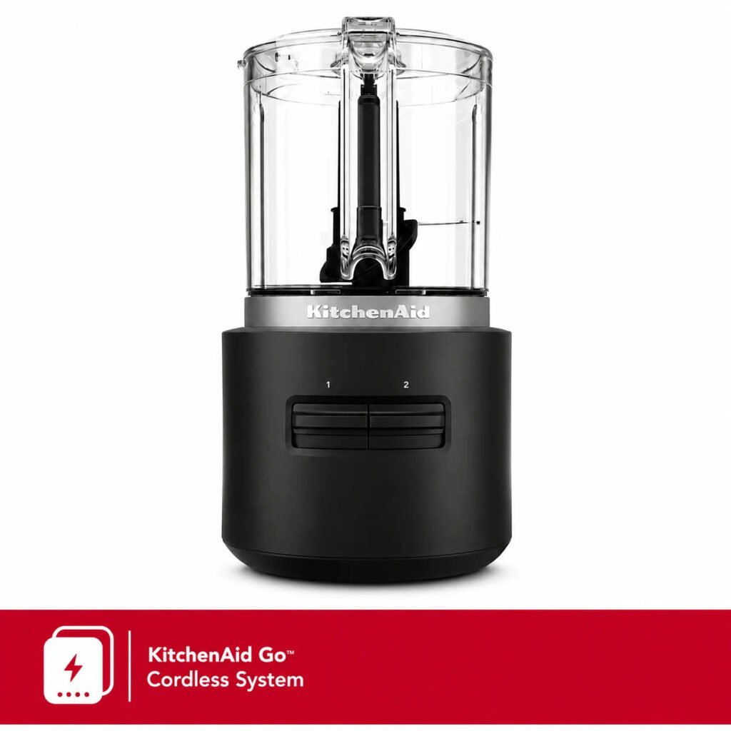 KitchenAid Go Cordless Food Chopper, 1.18L, Black Matte (Battery Sold Separately)