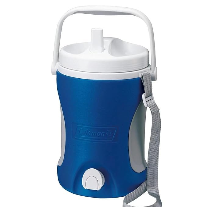 Coleman Performance Jug | 1 Gallon / 3.78L | Insulated Water Jug | Wide-Mouth Lid | Carry Handle | For Groups, Camping & Outdoor Hydration | Blue