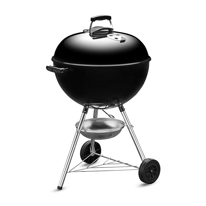 Weber Original Kettle Charcoal Grill | 57cm | 2,552 cm² | One-Touch Cleaning | Built-In Thermometer | For 6-8 People | Iconic Kettle BBQ