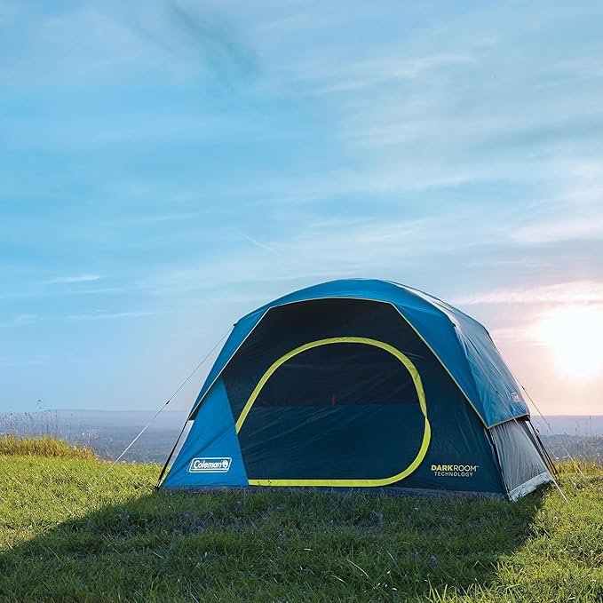 Coleman Dark Room SkyDome Tent | 6 Person | Blocks 90% Sunlight | Pre-Attached Poles | 5-Min Setup | WeatherTec | Near-Vertical Walls | Dark Green - Image 5
