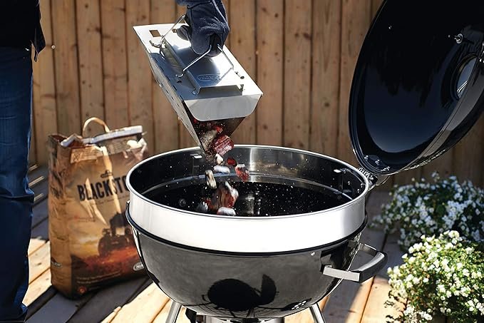 Napoleon Metal Charcoal Chimney Starter (67801) | Folding Triangle Base | 30% Faster Lighting | No Lighter Fluid | Compact Storage | Silver - Image 3