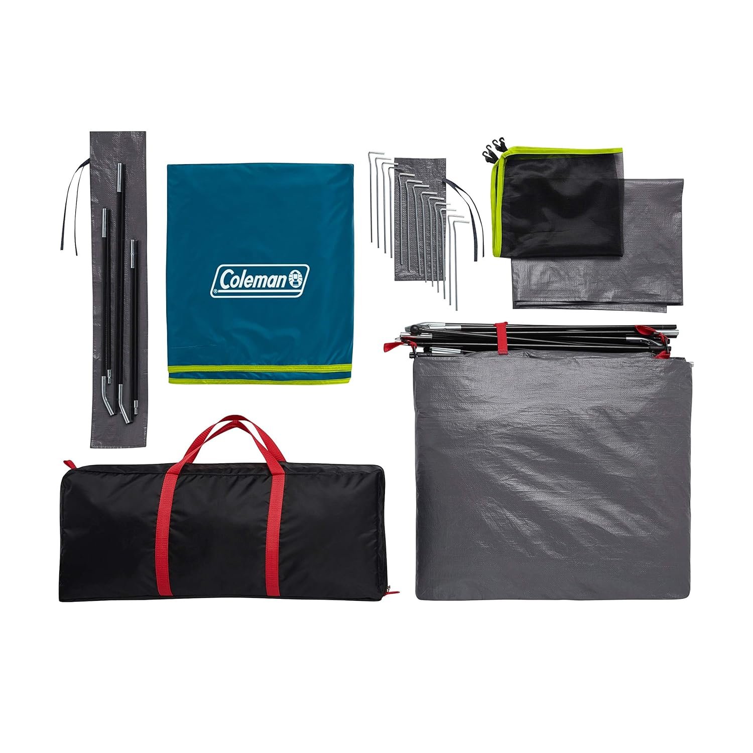 Coleman Dark Room SkyDome Tent | 6 Person | Blocks 90% Sunlight | Pre-Attached Poles | 5-Min Setup | WeatherTec | Near-Vertical Walls | Dark Green - Image 6