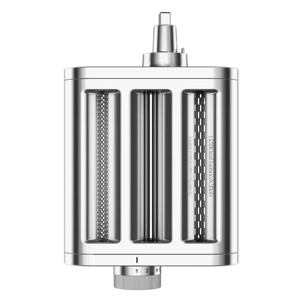 KitchenAid 3-in-1 Metal Pasta Roller & Cutter Attachment KSM3MPA – Sheets, Fettuccine, Spaghetti