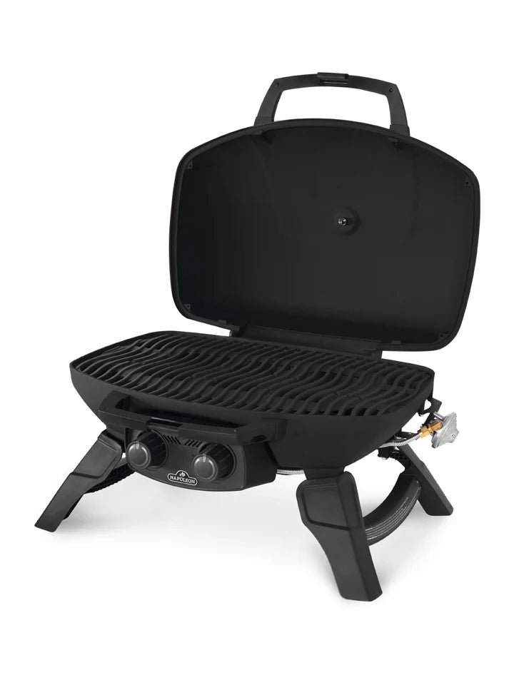 Napoleon TravelQ 285 TQ285-BK Portable Gas Grill | 2 Burner LPG BBQ | Folding Legs | Black - Image 3