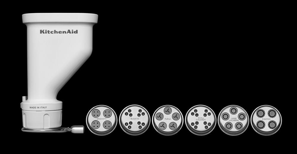KitchenAid Gourmet Pasta Press Attachment | 6 Pasta Plates | Spaghetti, Bucatini, Rigatoni, Fusilli & Macaroni | Fits All KitchenAid Stand Mixers - Image 4