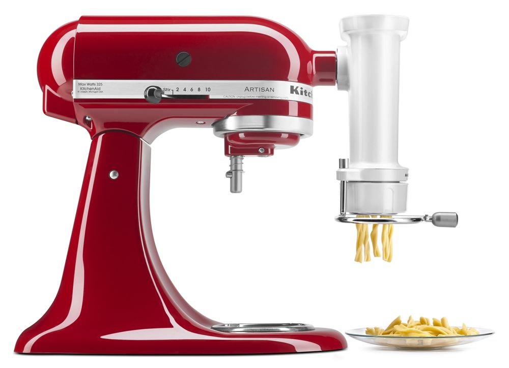 KitchenAid Gourmet Pasta Press Attachment | 6 Pasta Plates | Spaghetti, Bucatini, Rigatoni, Fusilli & Macaroni | Fits All KitchenAid Stand Mixers - Image 3