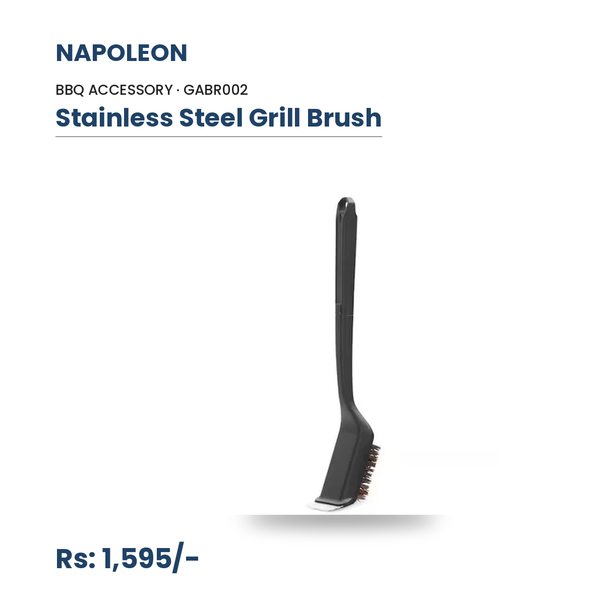 Napoleon Stainless Steel Grill Brush (GABR002) – Heavy Duty BBQ Cleaning Brush - Image 2