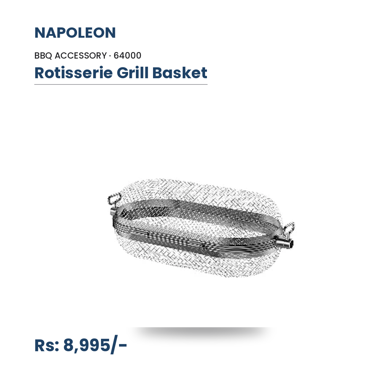 Napoleon Rotisserie Grill Basket (64000) | Stainless Steel Tumbling Basket | For Wings, Shrimp & Vegetables | Fits Napoleon & Most Spit Rods | Rotisserie Cooking - Image 2